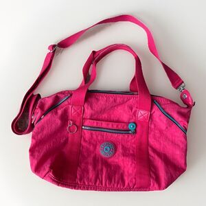 Kipling Women's Art Mini Shoulder Handbag with Adjustable Strap Pink Fuchsia
